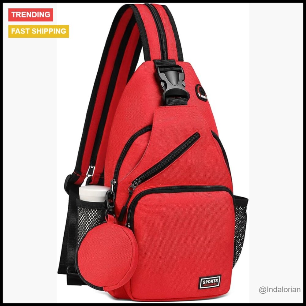 Convertible Sling Backpack Crossbody Daypack Tablet Pocket Headphone Jack Travel